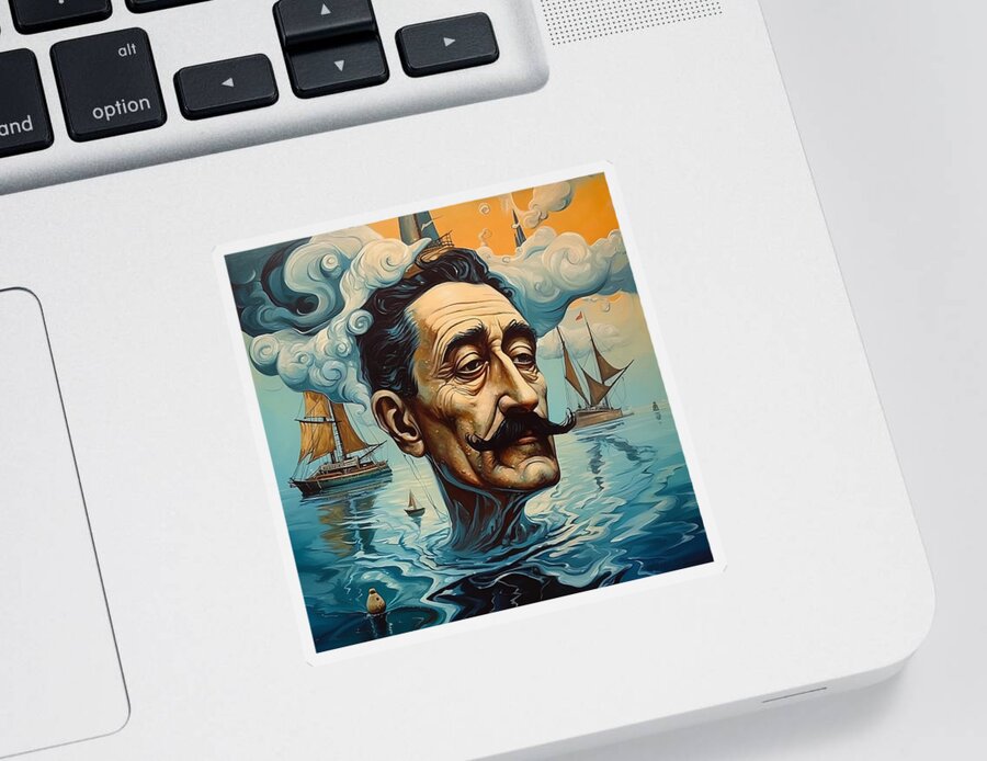 Salvador Dali Sticker featuring the photograph Daliesque by Andrea Kollo