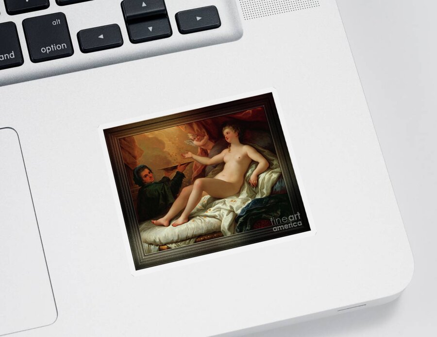 Danaë Sticker featuring the painting Danae by Paolo de Matteis Old Masters Classical Art Reproduction by Rolando Burbon