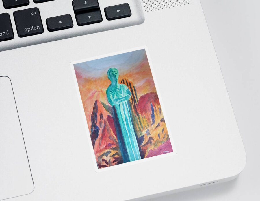 Masterpiece Paintings Sticker featuring the painting Dawn of Wisdom by Enrico Garff