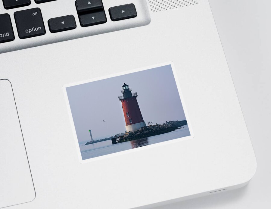 Lighthouse Sticker featuring the photograph Delaware Breakwater East End Lighthouse by Rose Guinther