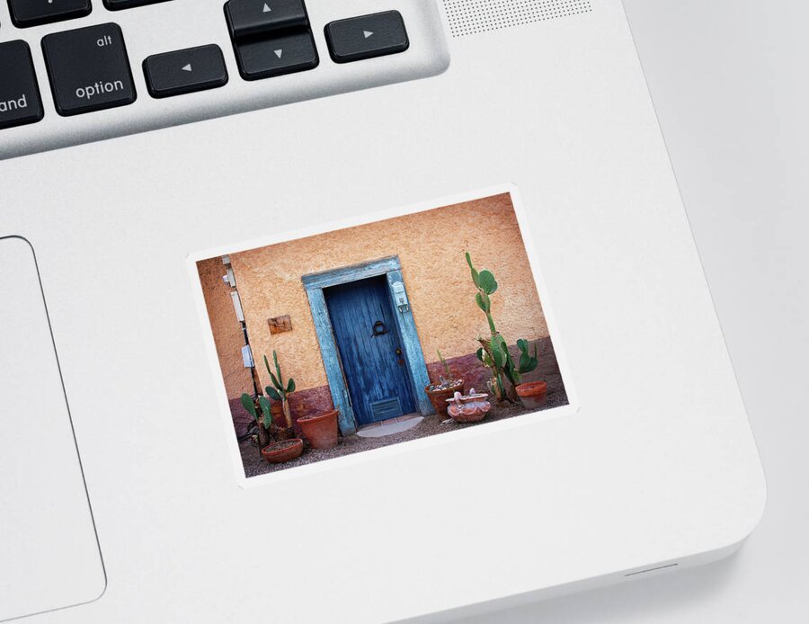 Doors Sticker featuring the photograph Desert Blue by Carmen Kern