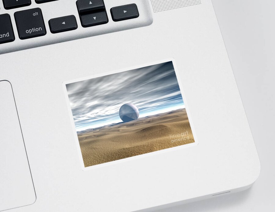 Desert Sticker featuring the digital art Desert Sphere by Phil Perkins