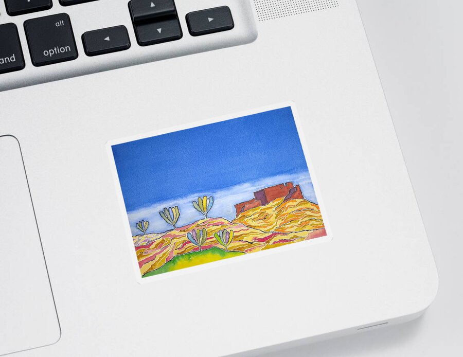 Watercolor Sticker featuring the painting Desert Spring by John Klobucher