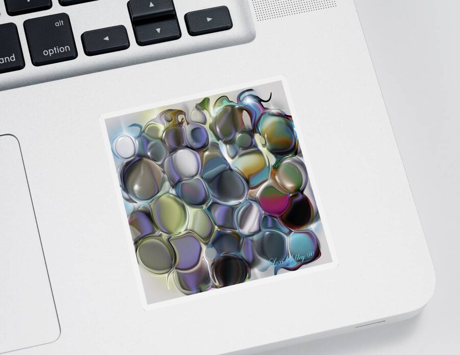 Designs Sticker featuring the digital art Digital design by Loxi Sibley #92 by Loxi Sibley