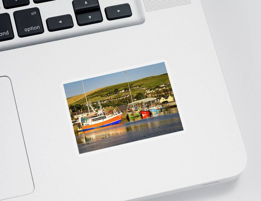 Boat Sticker featuring the photograph Dingle Fishing Fleet by Craig A Walker