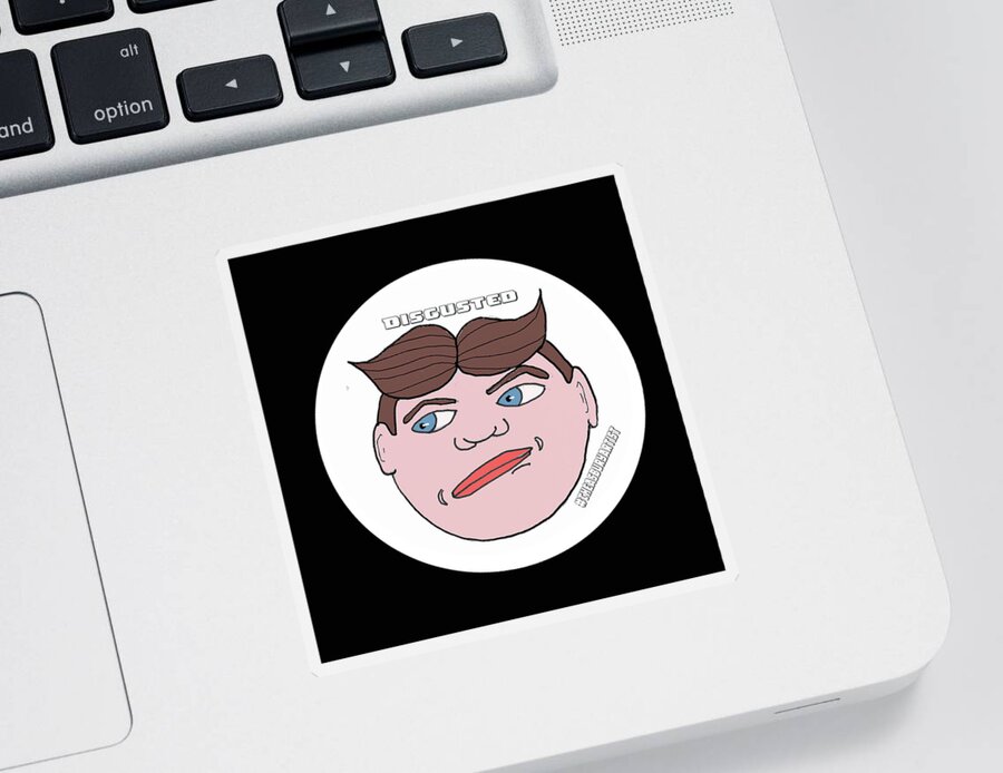 Tillie Sticker featuring the drawing Disgusted by Patricia Arroyo