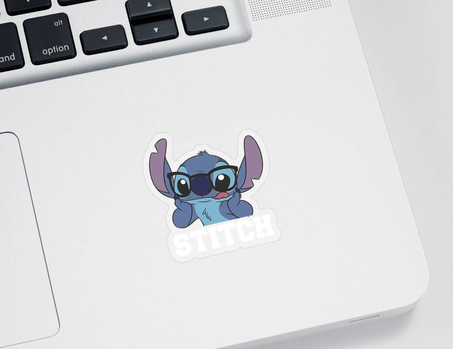 Disney Lilo Stitch Nerdy Stitch Sticker by Mio Marta - Fine Art