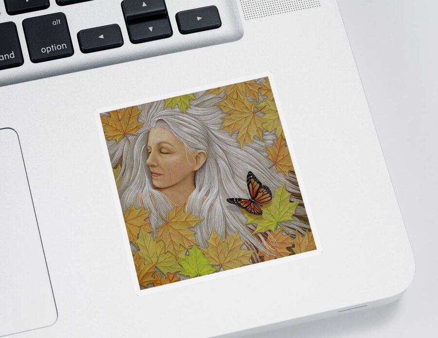 Kim Mcclinton Sticker featuring the drawing Dream Within a Dream by Kim McClinton