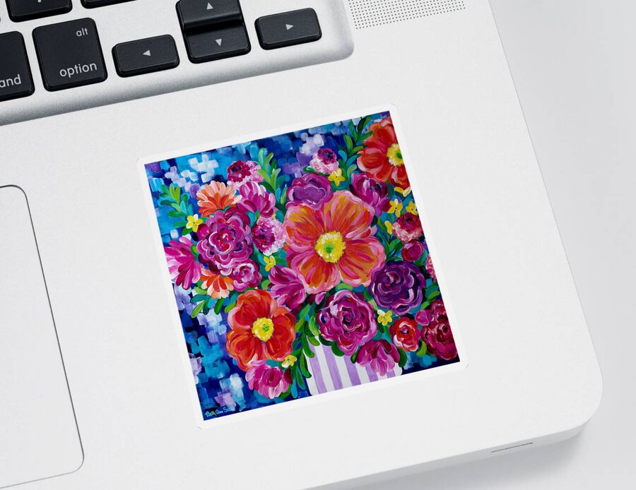 Flowers Sticker featuring the painting Dreams of Spring by Beth Ann Scott