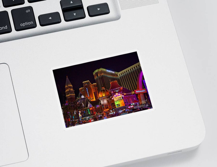 Sticker featuring the photograph Dreamscapes in Vegas by Rodney Lee Williams
