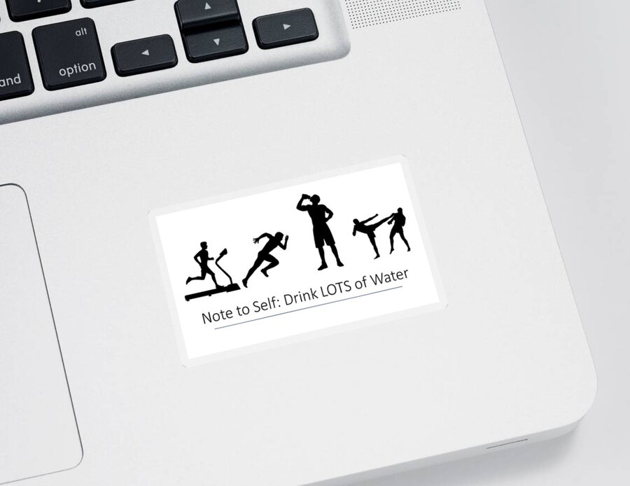 Sports Sticker featuring the photograph Drink LOTS of Water - Men by Nancy Ayanna Wyatt
