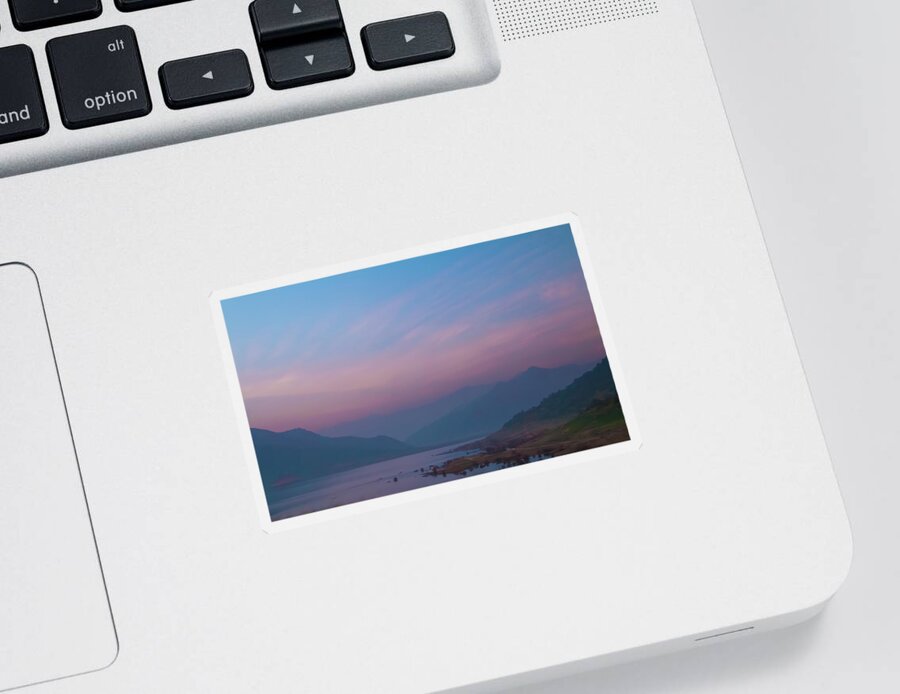 Landscape Sticker featuring the photograph Dusk at Lake Kaweah by Patti Deters