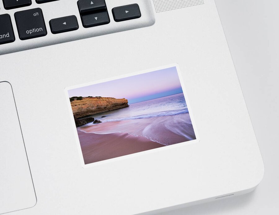 Algarve Sticker featuring the photograph Dusk in Albandeira Beach by Angelo DeVal