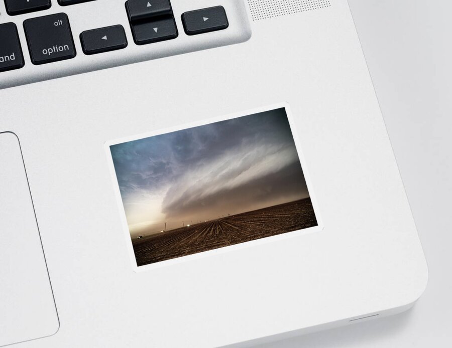 Supercell Sticker featuring the photograph Dusty Supercell Storm by Wesley Aston