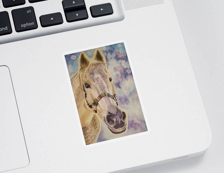 Horse Sticker featuring the painting Dylan by Equus Artisan