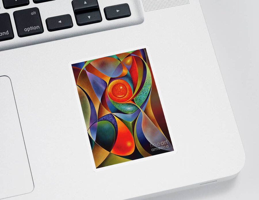 Chalice Sticker featuring the painting Dynamic Series #28 by Ricardo Chavez-Mendez