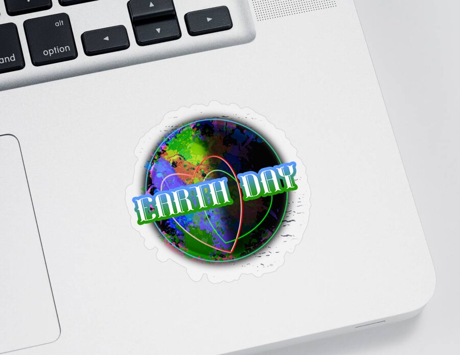 Earth Day Sticker featuring the digital art Earth Day April 22 Holidays Remembrances by Delynn Addams