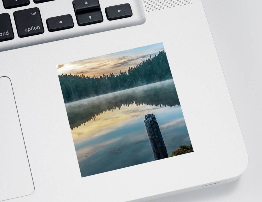 Fishin' Sticker featuring the photograph Echo Lake Dawn by Mike Lee