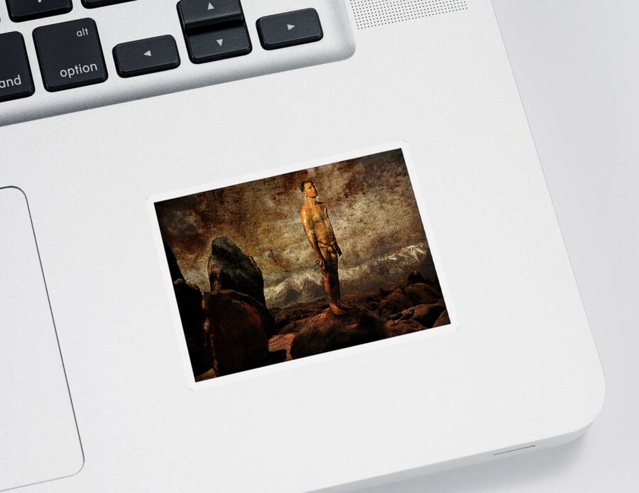 Nude Sticker featuring the photograph Ed Waiting for Ascension by Mark Gomez