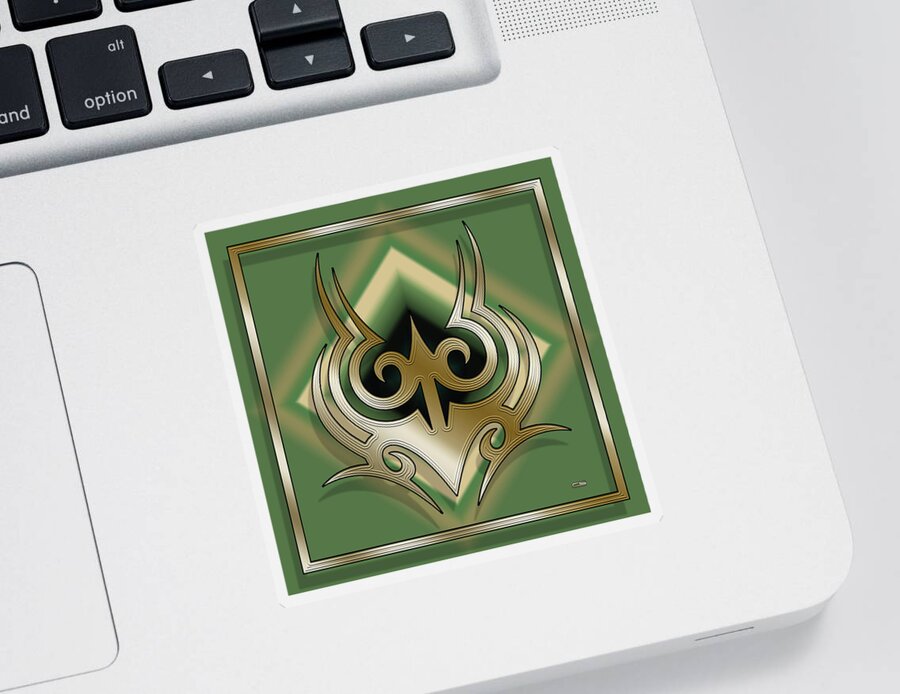 Staley Sticker featuring the digital art Egyptian Design 1 by Chuck Staley