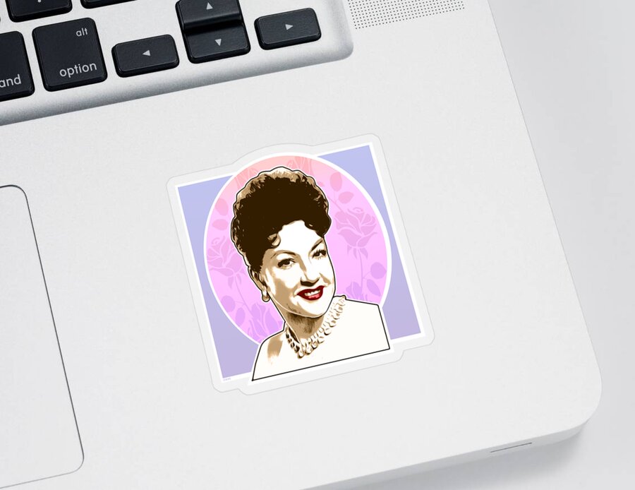 Stylized Sticker featuring the digital art Ethel by Greg Joens