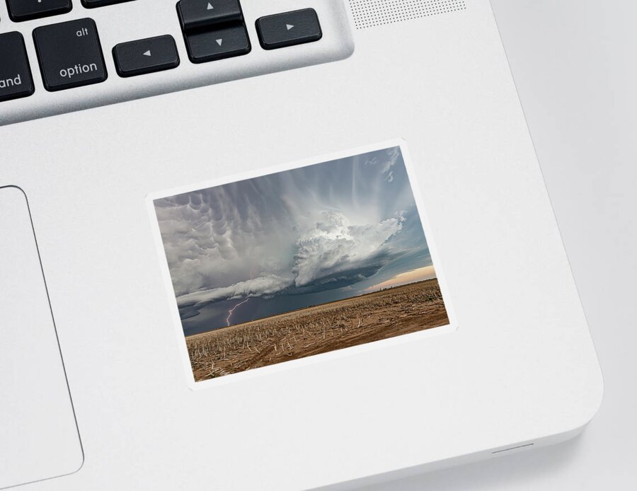 Storm Sticker featuring the photograph Evening Harvest by Marcus Hustedde