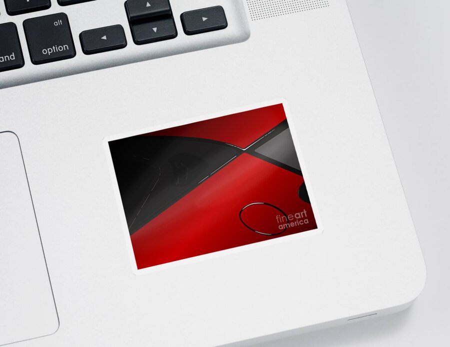 Sports Car Sticker featuring the digital art Evora X Design Great British Sports Cars - Red by Moospeed Art