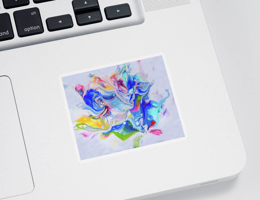 Colorful Sticker featuring the painting Expand 2 by Deborah Erlandson
