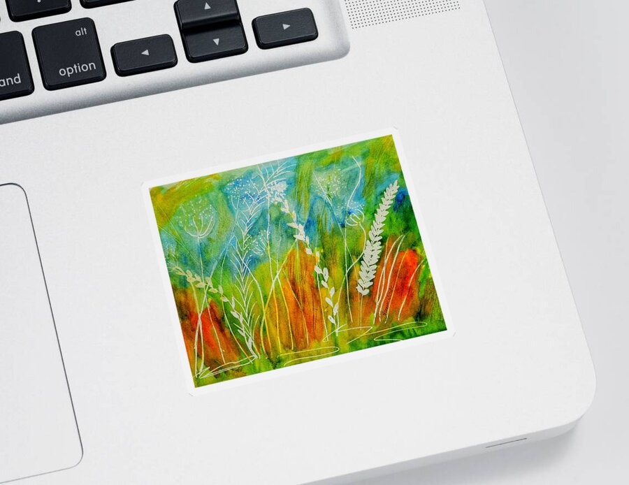 Grass Sticker featuring the painting Eyelevel With Nature by Shady Lane Studios-Karen Howard
