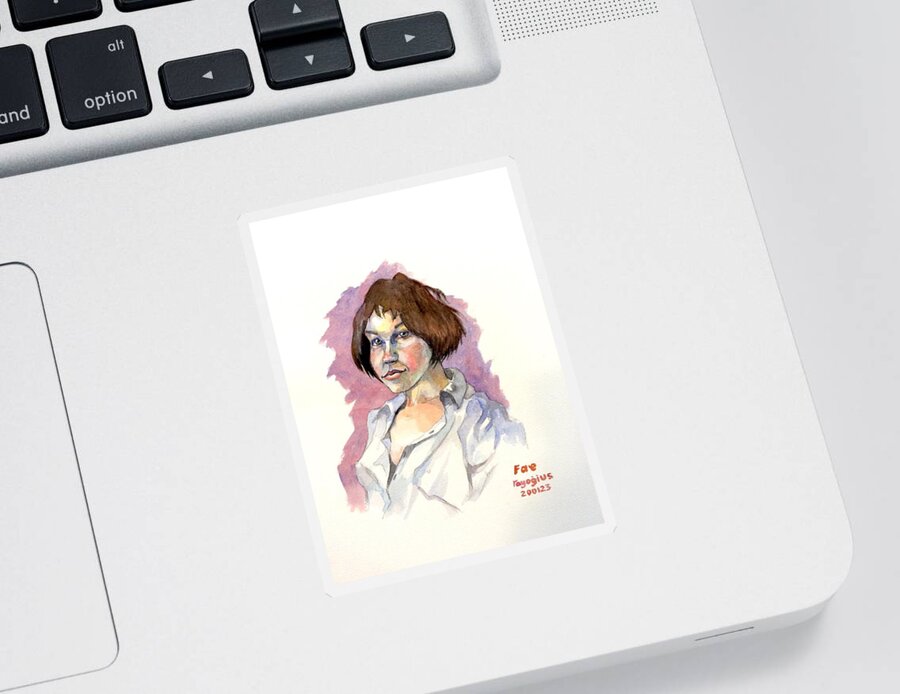 Fae Sticker featuring the painting Fae by Ray Agius