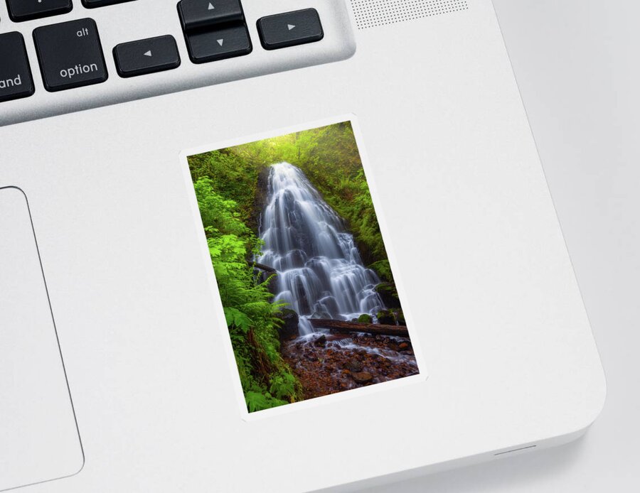 Oregon Sticker featuring the photograph Fairy Falls by Darren White