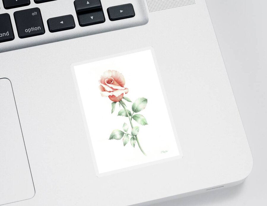 Rose Sticker featuring the painting Faith by Lori Taylor