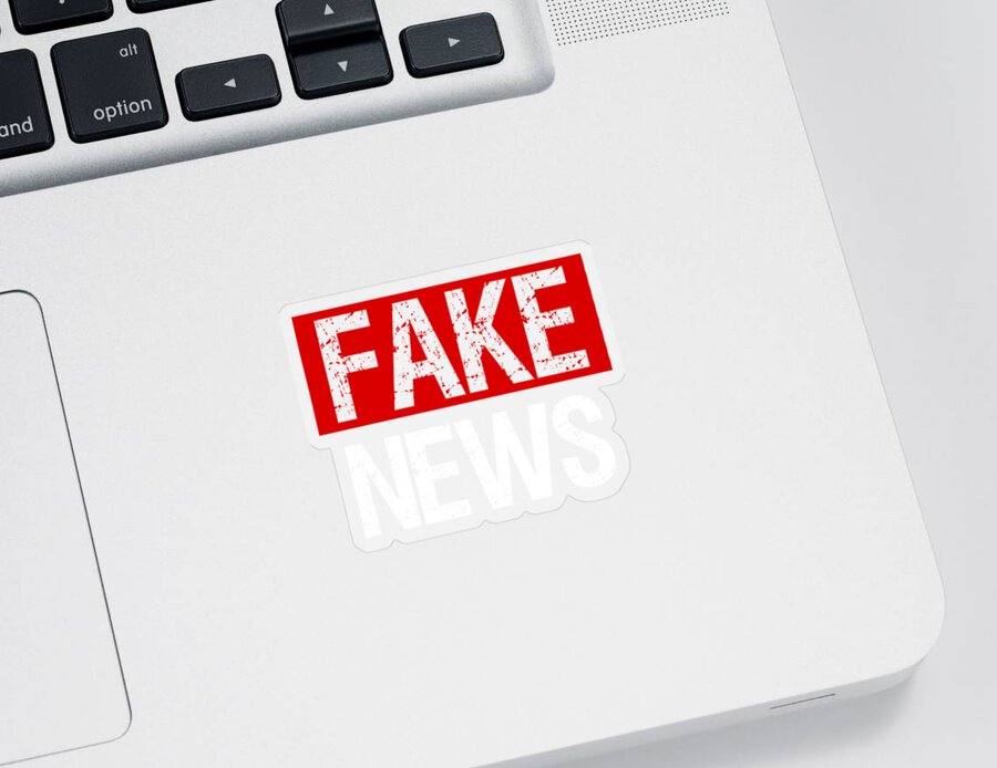 Funny Sticker featuring the digital art Fake News Costume by Flippin Sweet Gear
