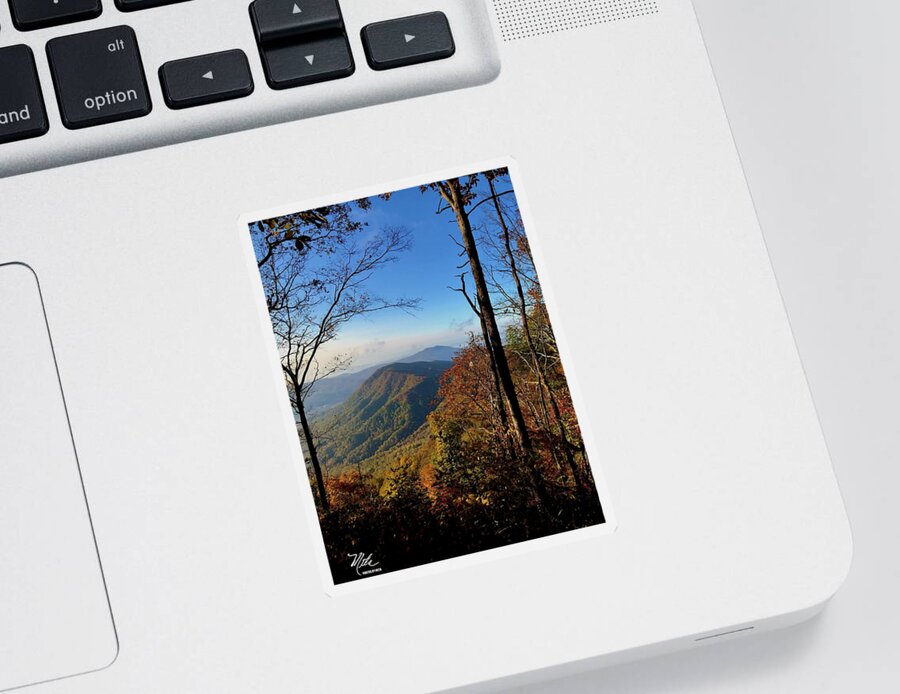  Sticker featuring the photograph Fall landscape by Meta Gatschenberger