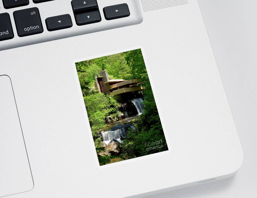 Frank Lloyd Wright Sticker featuring the photograph Fallingwater House - Pennsylvania by Doc Braham