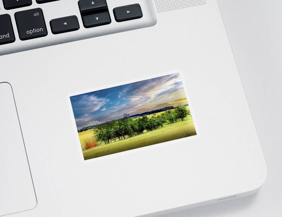 Farmland Sticker featuring the photograph Farm Land Passing Moment by G Lamar Yancy