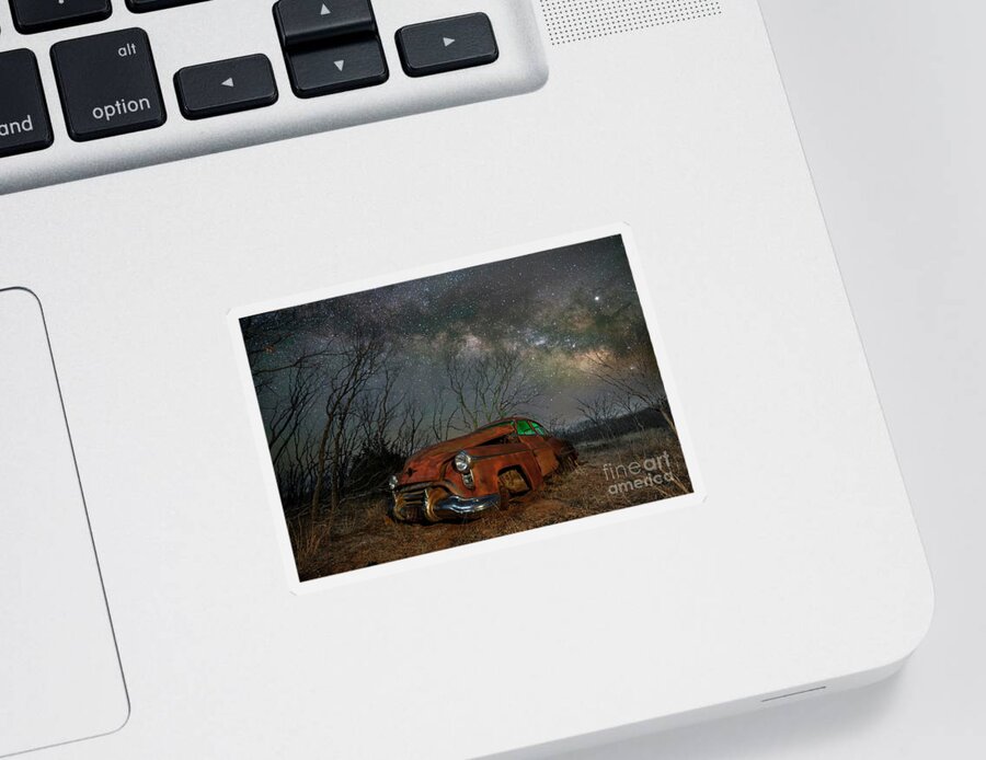 Light Painting Sticker featuring the photograph Farmers Limo by Keith Kapple