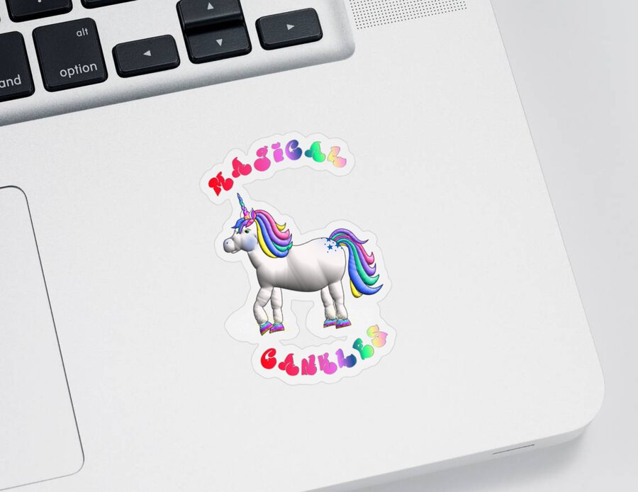 Fat Unicorn Sticker featuring the photograph Fat Unicorn - Magical Cankles by Colleen Cornelius