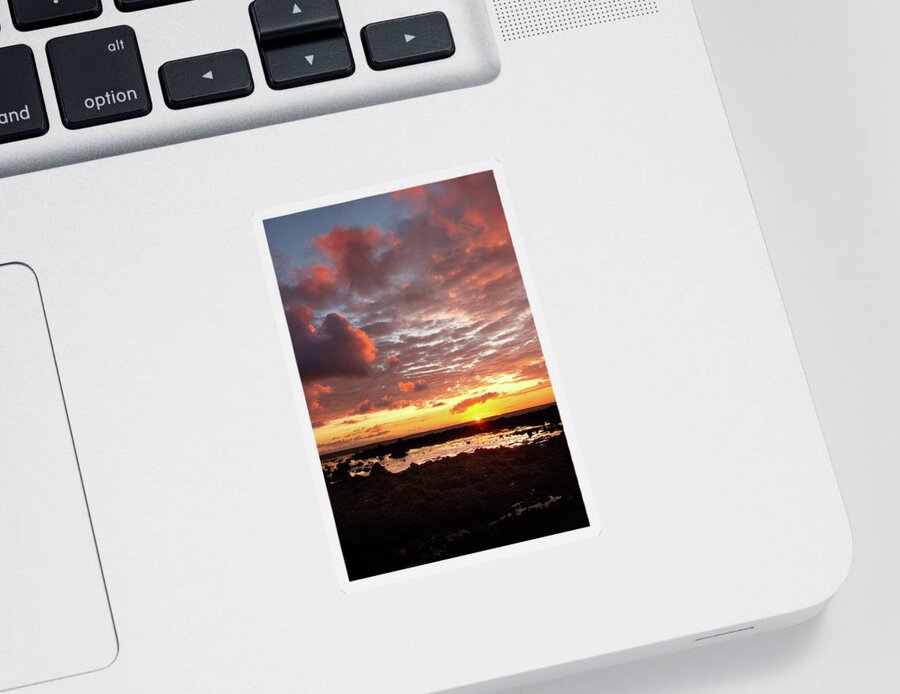 Feint Sticker featuring the photograph Fenit Sunset by Mark Callanan