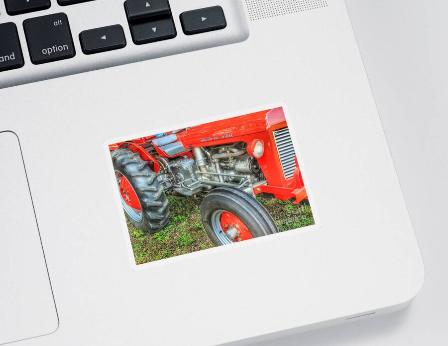 Tractor Sticker featuring the photograph Ferguson 35 Deluxe by Mike Eingle