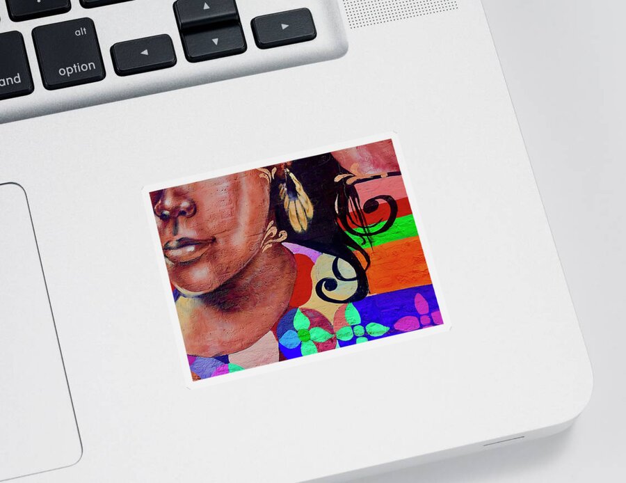Female Sticker featuring the photograph Fierce by Kerry Obrist