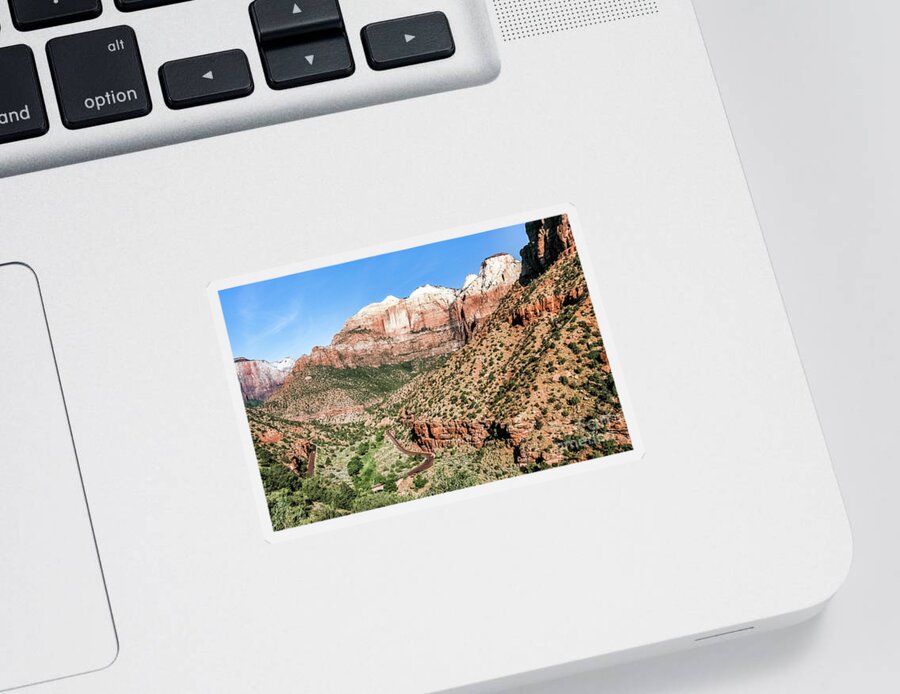 Canyon Sticker featuring the photograph First Impression Zion National Park by Al Andersen