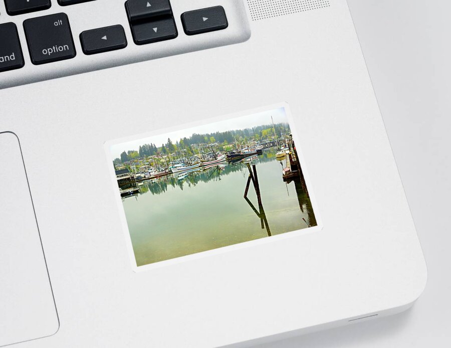 Reflections Sticker featuring the photograph Fishing Fleet Home by Bill TALICH