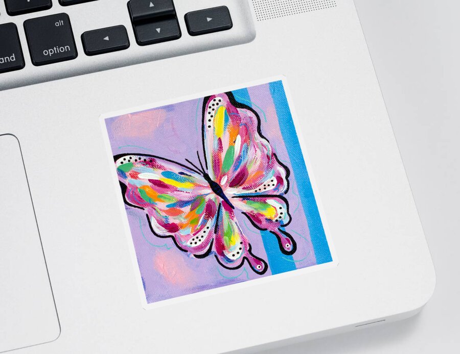 Butterfly Sticker featuring the painting Fleeting Memory by Beth Ann Scott