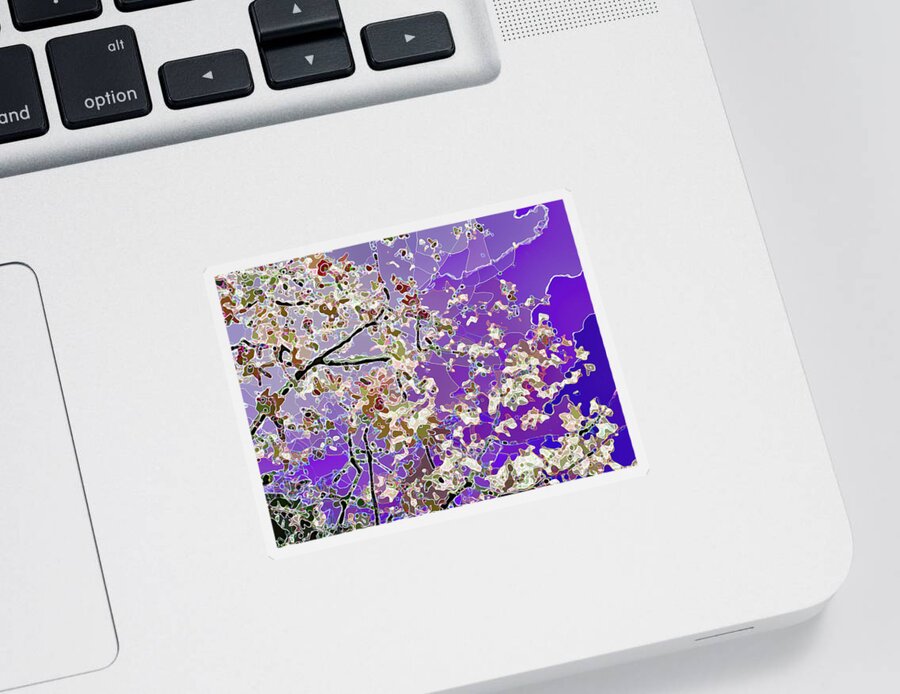 Tree Sticker featuring the photograph Flowering Tree Abstract by Corinne Carroll