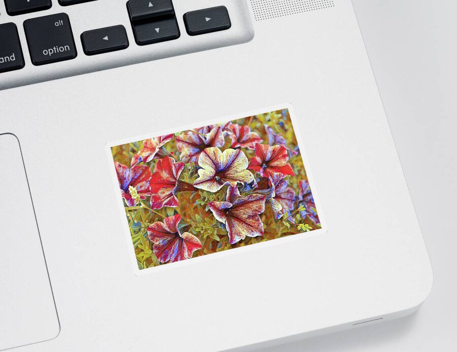 Flowers Painting Sticker featuring the painting Flowers painting by Patricia Piotrak