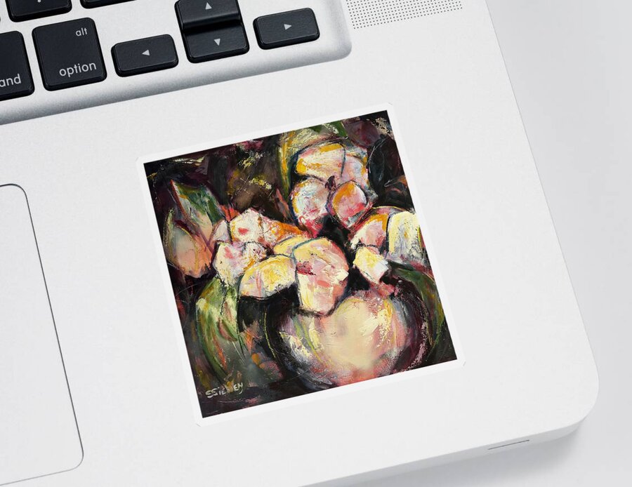 Floral Sticker featuring the painting Flowers Two by Sharon Sieben