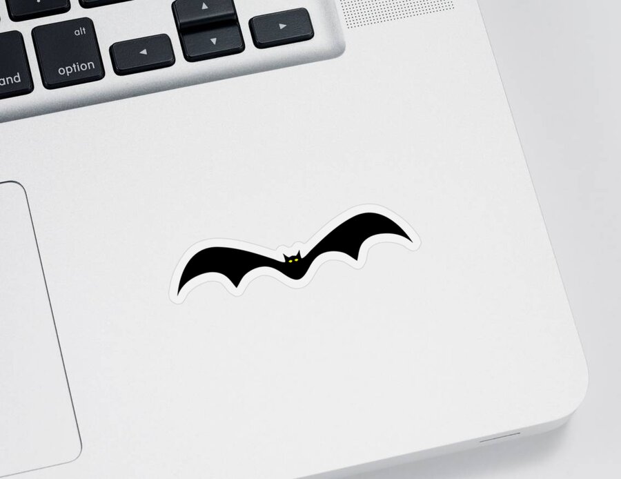 Bat Sticker featuring the digital art Flying bat by Michal Boubin
