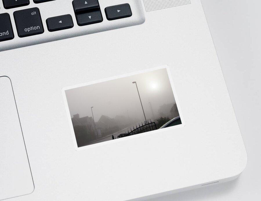 Fog Sticker featuring the photograph Foggy Afternoon. by Elena Perelman