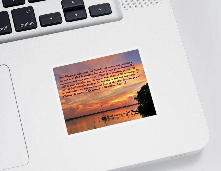 Sailors Sticker featuring the photograph For The Sky Is Red by Robert Harris